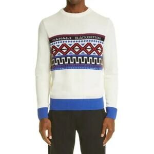 New 535$ Canali Black Edition Logo Crew Sweater Men's Size 58